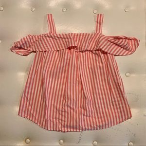 Crown & Ivy Striped off shoulder top Sz s